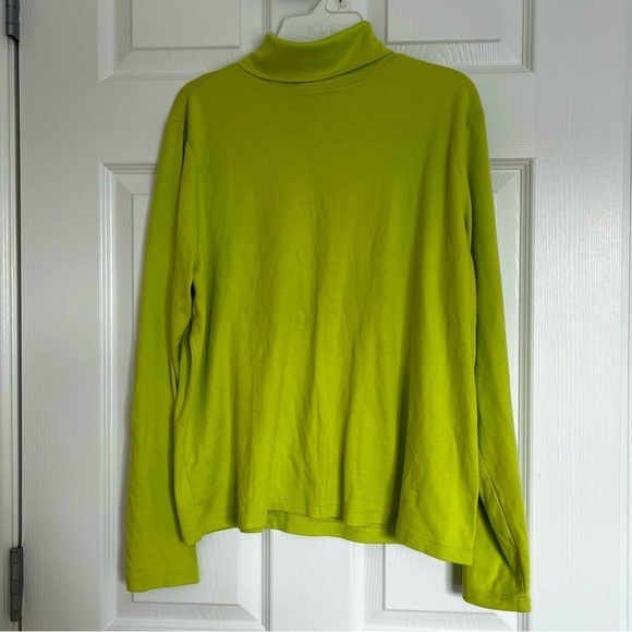 LL Bean green turtle neck woman’s size large - Picture 1 of 4